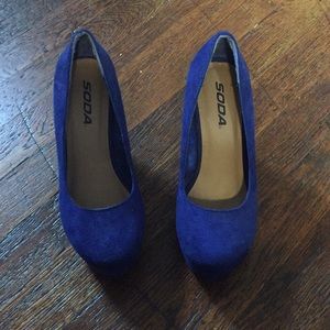 Blue size 6 heels
